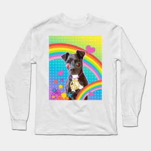 hippie dog Long Sleeve T-Shirt